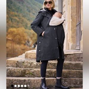 Seraphine 3 in 1 baby wearing maternity parka jacket Navy  Blue 10 $344